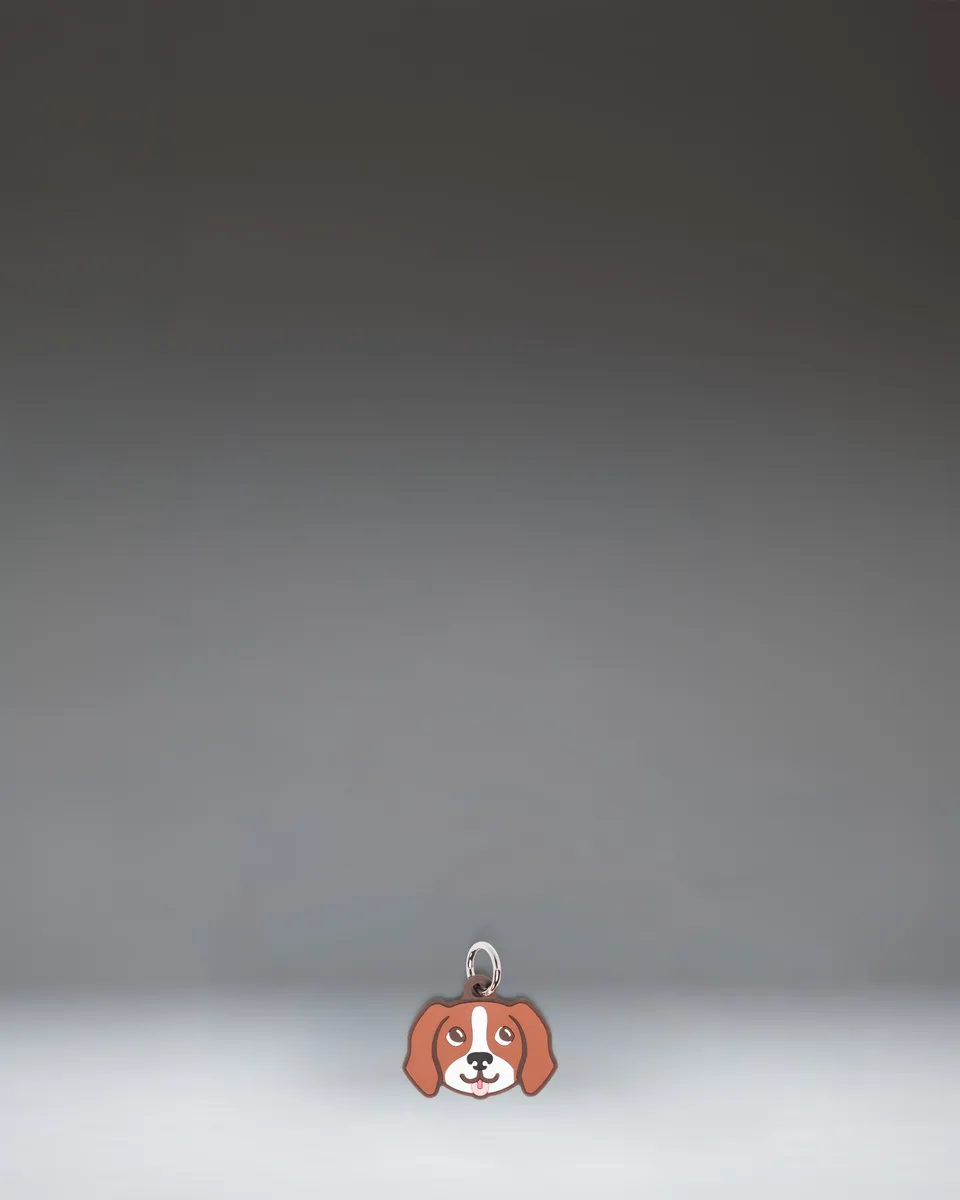 herschel-supply-dog-bag-charm-silicone-pet-accessory-with-metal-keyring image 1