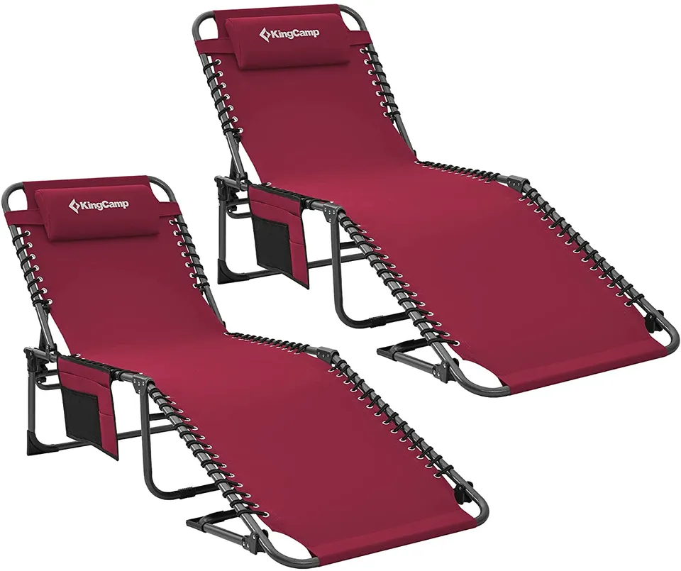 kingcamp-folding-chaise-lounge-chair-4-position image 1