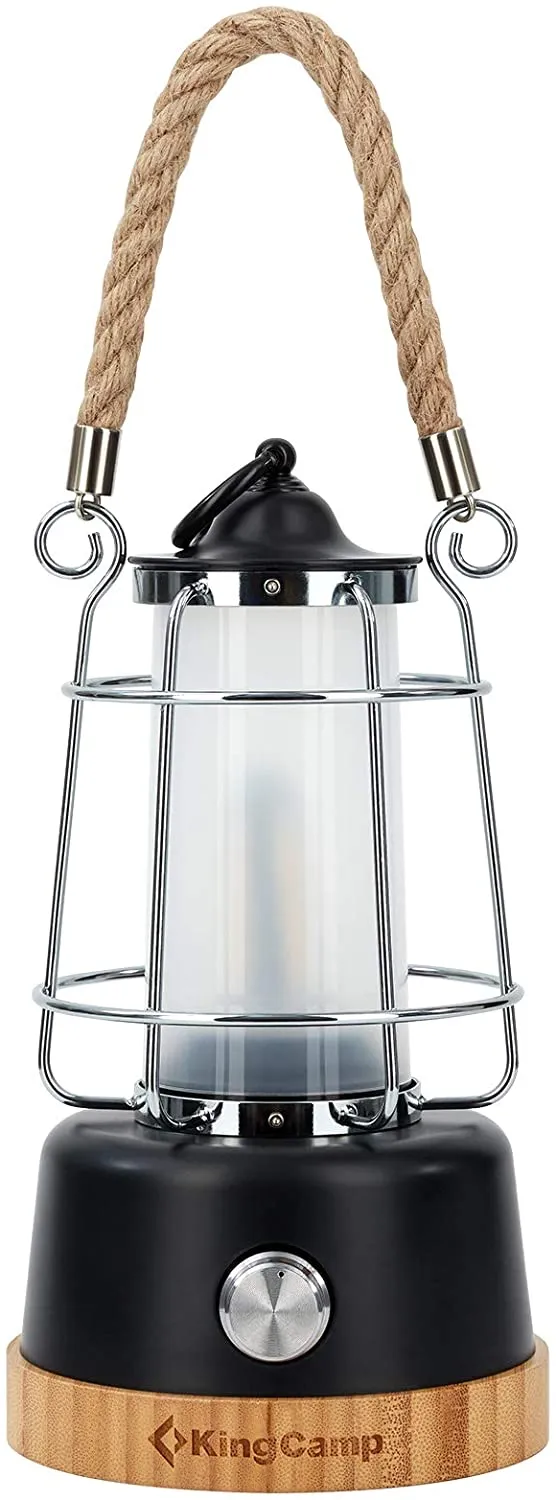 kingcamp-adjustable-brightness-rechargeable-lantern-vintage-style-led-usb-port image 1
