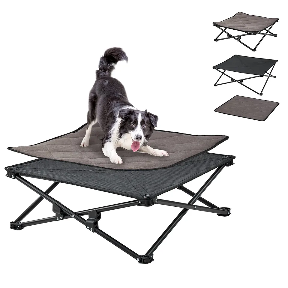 kingcamp-pets-elevated-outdoor-raised-mat-breathable-dog-cot-with-stainless-stee image 1