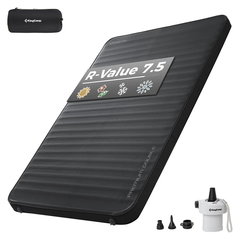 kingcamp-premium-double-self-inflating-sleeping-pad-with-pump image 1