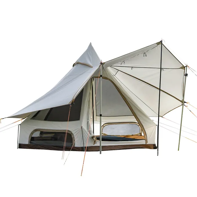 kingcamp-anizo-s-320-double-layered-teepee-tent-all-season-canvas-family-glampin image 1