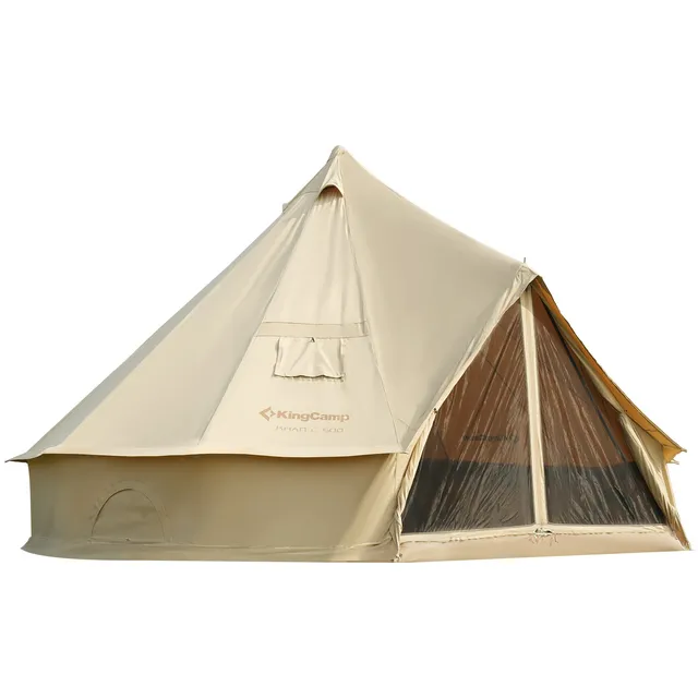 kingcamp-khan-c-400-500-4-season-bell-tent-poly-cotton-canvas-glamping-tent-with image 1