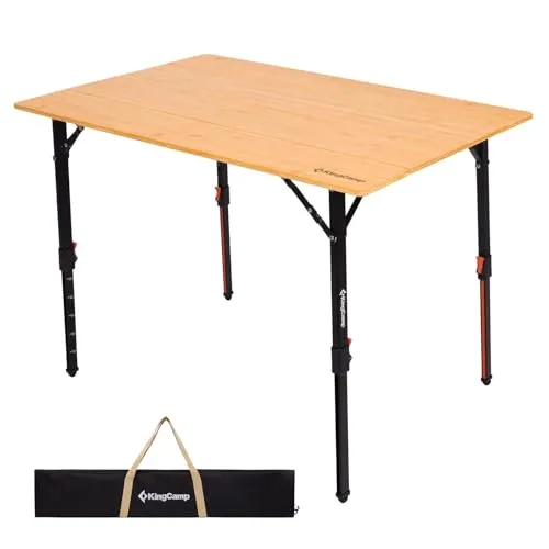 kingcamp-bamaura-10065-bamboo-folding-table-40x26-eco-friendly-adjustable-height image 1