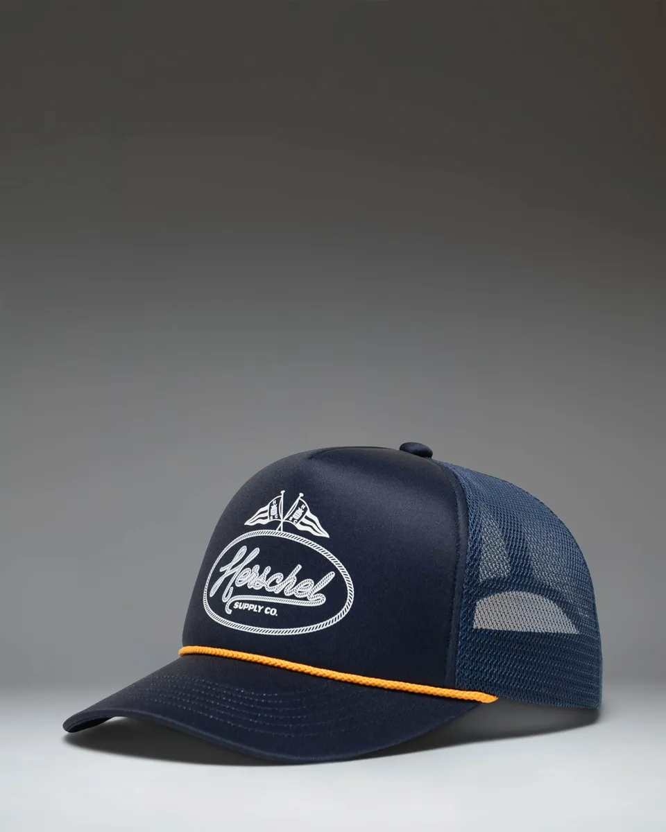 herschel-supply-marina-mesh-yachting-cap-nautical-style-with-braided-rope image 1