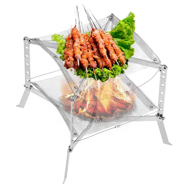 kingcamp-folding-campfire-grill-portable-iron-fire-pit-camping-cooktop-with-carr image 1