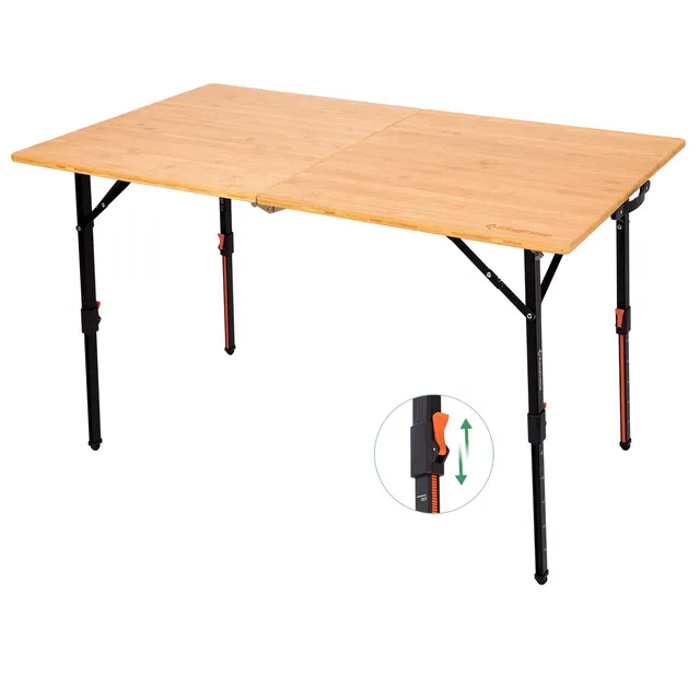 kingcamp-bamaura-12070-bamboo-folding-table-stepless-height-adjustable-47x27-out image 1