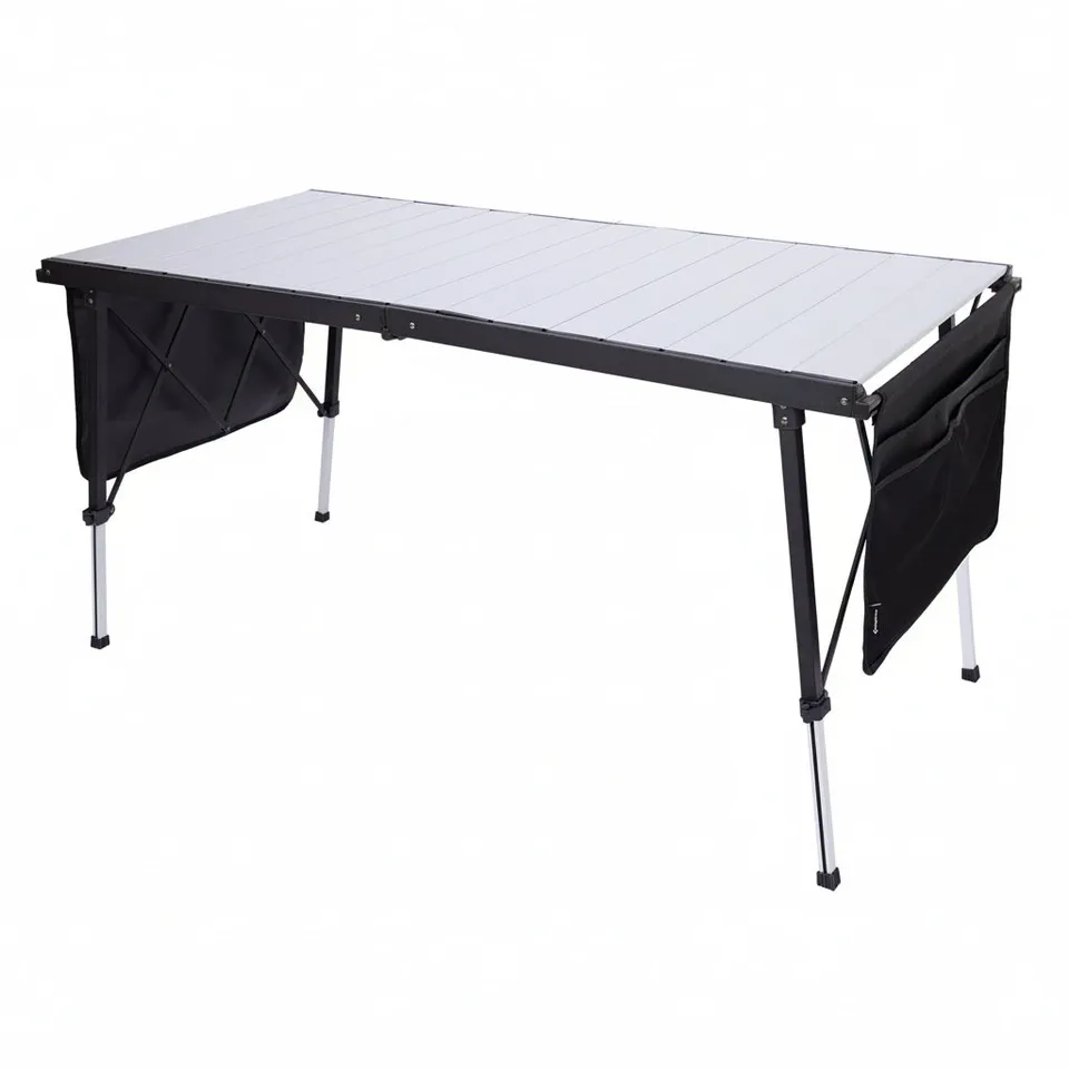kingcamp-granite-adjustable-aluminum-camping-table-55x27-premium-foldable-dining image 1