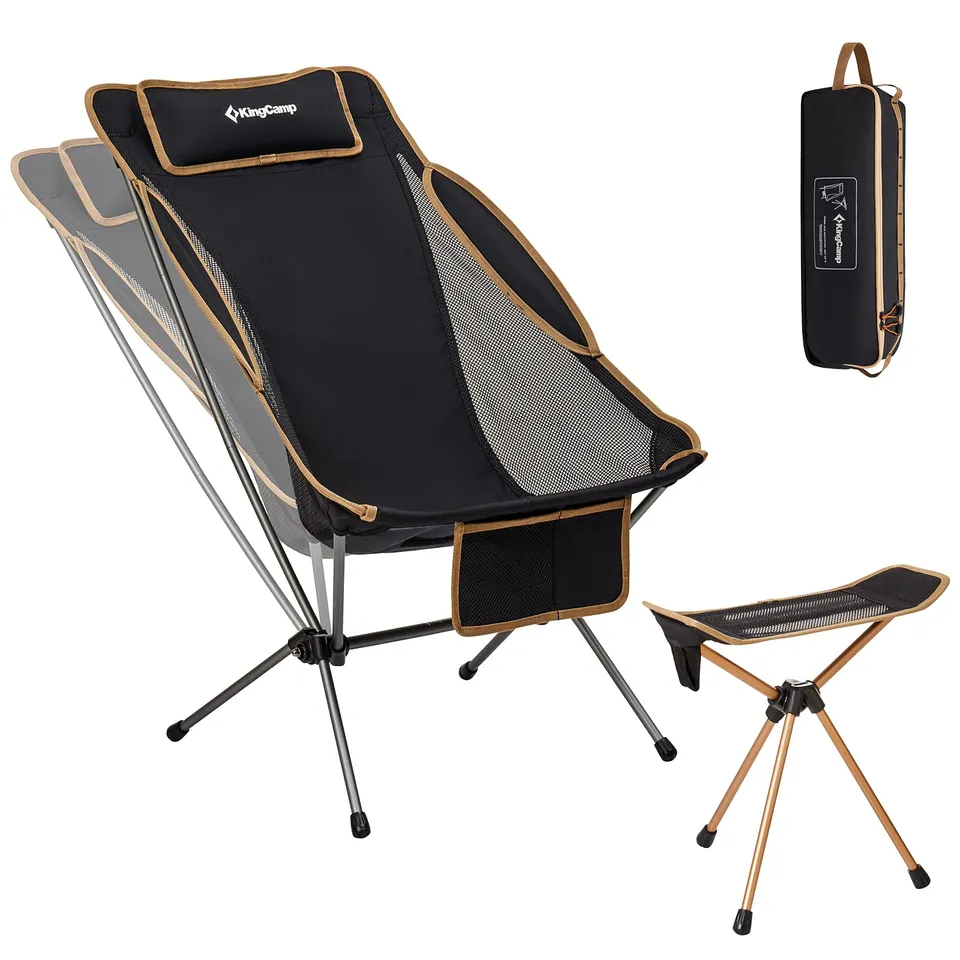 kingcamp-ultralight-chair-with-footrest-set image 1