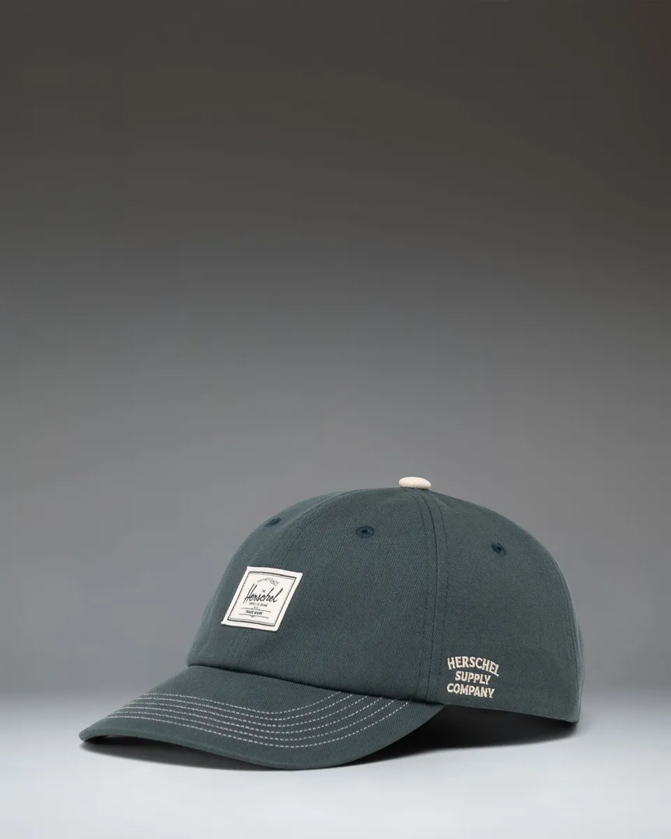 herschel-supply-sylas-premium-cap-leather-strapback-cotton-twill-adjustable-fit image 1
