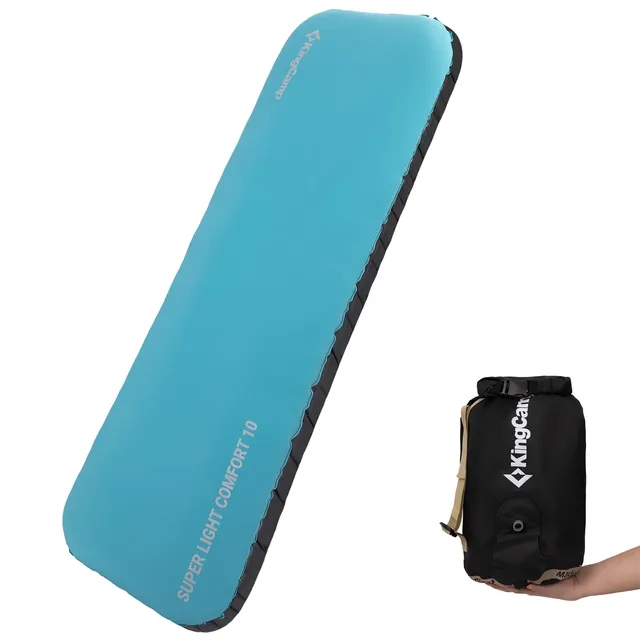 kingcamp-hybrid-foam-topper-inflatable-sleeping-pad-r-value-4-9-4-inch-thick image 1