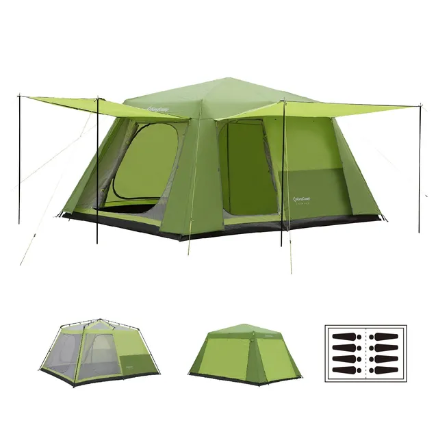 kingcamp-family-camping-tent-for-8-person-with-removable-divider-and-two-awnings image 1