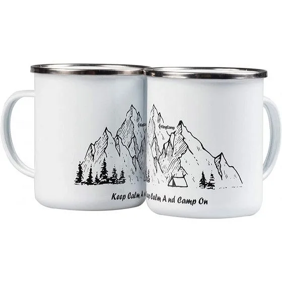 kingcamp-enamel-coffee-camping-mugs-15-fl-oz-rust-proof-ultralight-classic-desig image 1