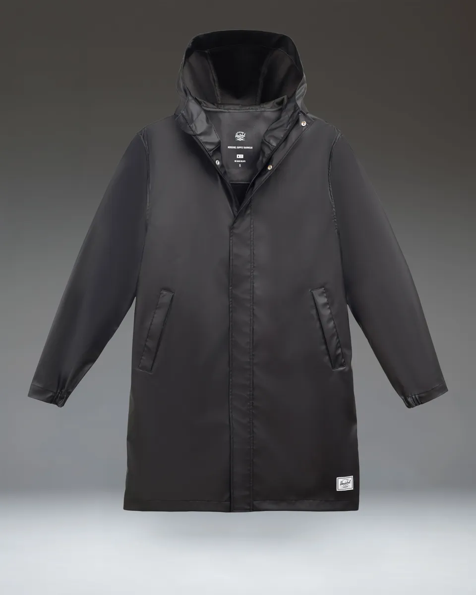 herschel-supply-long-classic-rain-jacket-for-women-water-resistant-windproof-str image 1