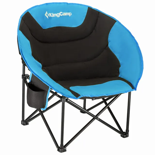 kingcamp-moon-camping-chair-oversized-padded-round-saucer-chair-with-cup-holder image 1
