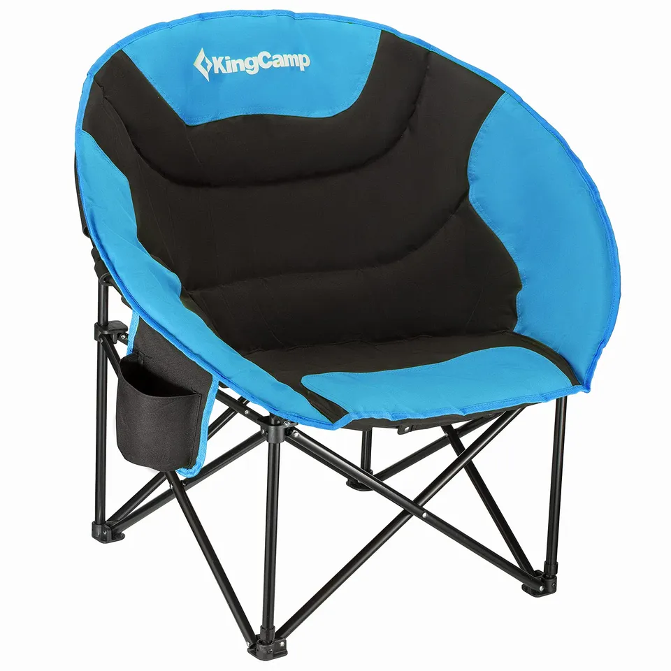 kingcamp-moon-camping-chair-oversized-padded-round-saucer-chair-with-cup-holder image 1
