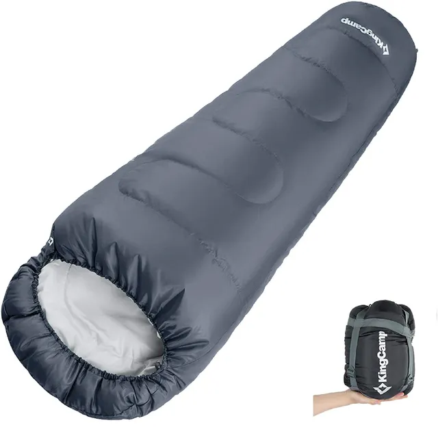 kingcamp-track-300-mummy-sleeping-bag-double-layer-3-season-warmth-for-adults image 1