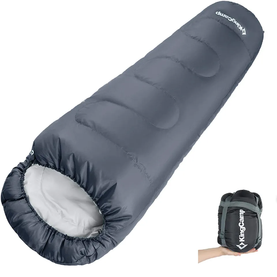 kingcamp-track-300-mummy-sleeping-bag-double-layer-3-season-warmth-for-adults image 1
