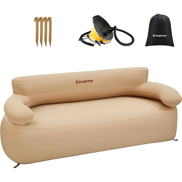 kingcamp-2-person-oxford-inflatable-sofa-with-pump-tent-pegs-set image 1