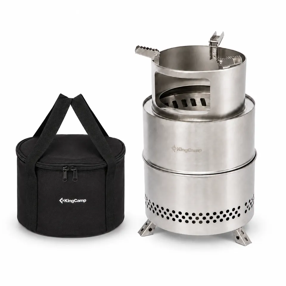 kingcamp-firewood-portable-wood-stove-foldable-stainless-steel-camping-stove image 1