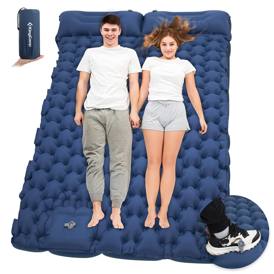 kingcamp-comfort-duo-9-double-air-pad-with-built-in-foot-pump-and-pillow image 1