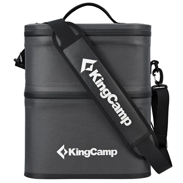 kingcamp-portable-16-cans-double-layer-cooler-bag-leakproof-insulated image 1