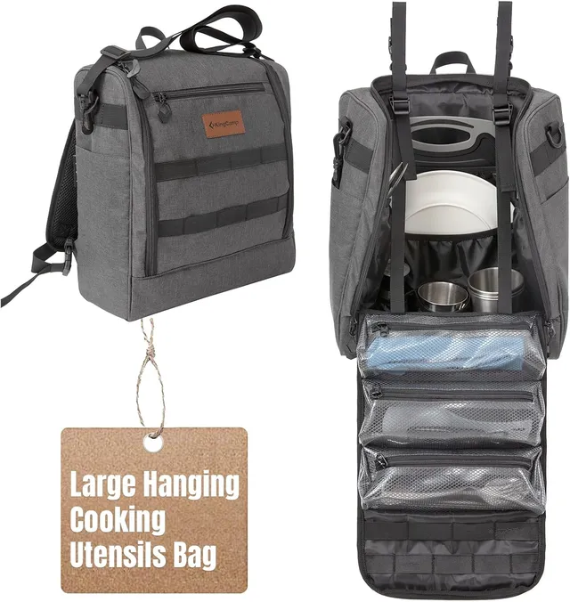 kingcamp-camping-cooking-utensils-bag-3-carrying-methods-durable-multi-pocket image 1