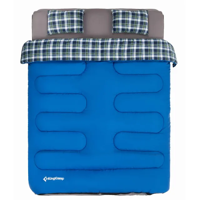 kingcamp-airbed-fitted-double-sleeping-bag-with-sheet-pillows-camping-sleep-syst image 1