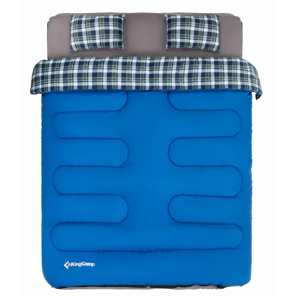 kingcamp-airbed-fitted-double-sleeping-bag-with-sheet-pillows-camping-sleep-syst image 1