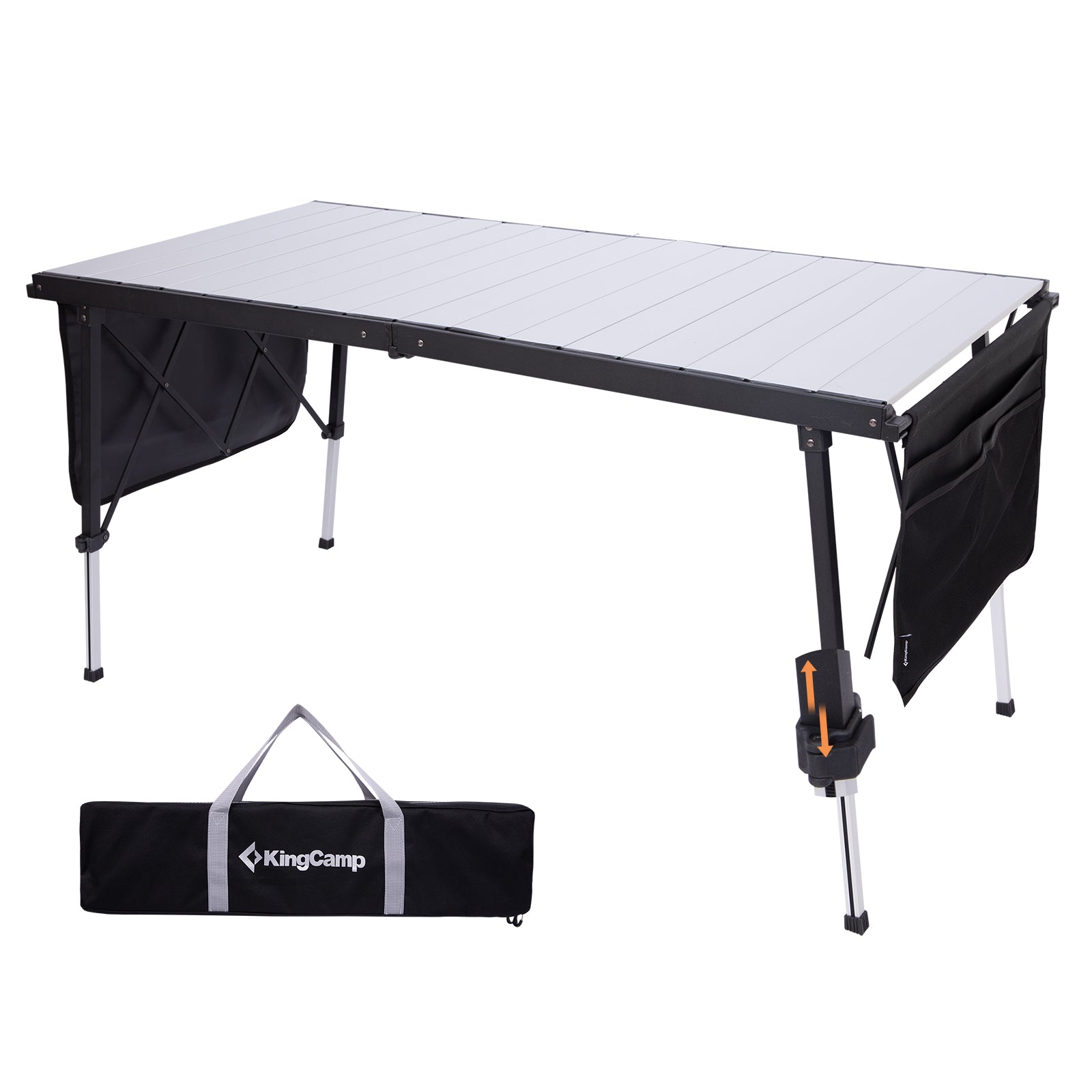 kingcamp-granite-adjustable-aluminum-camping-table-55x27-premium-foldable-dining image 4