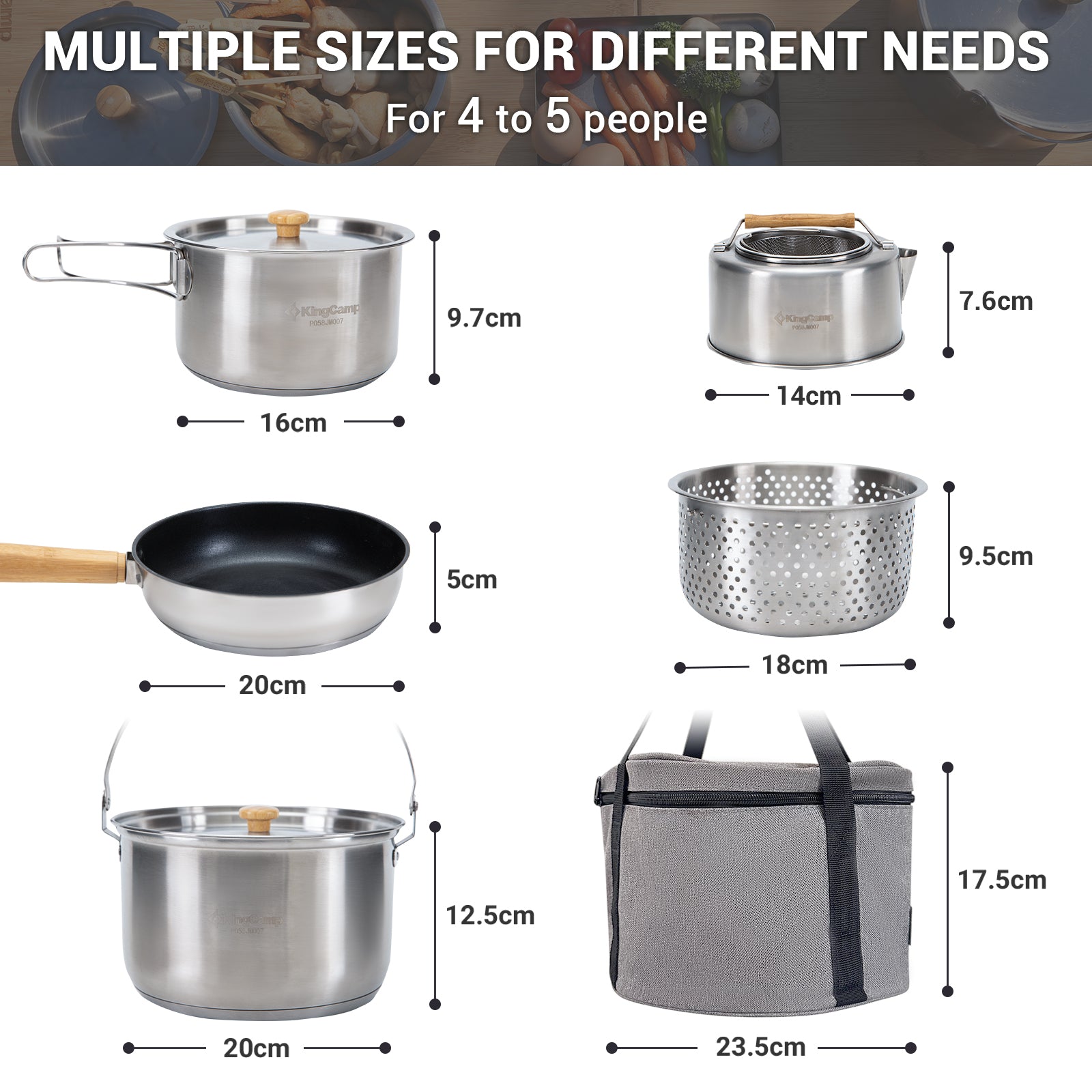 kingcamp-stainless-steel-cookware-set-with-non-stick-frying-pan image 4