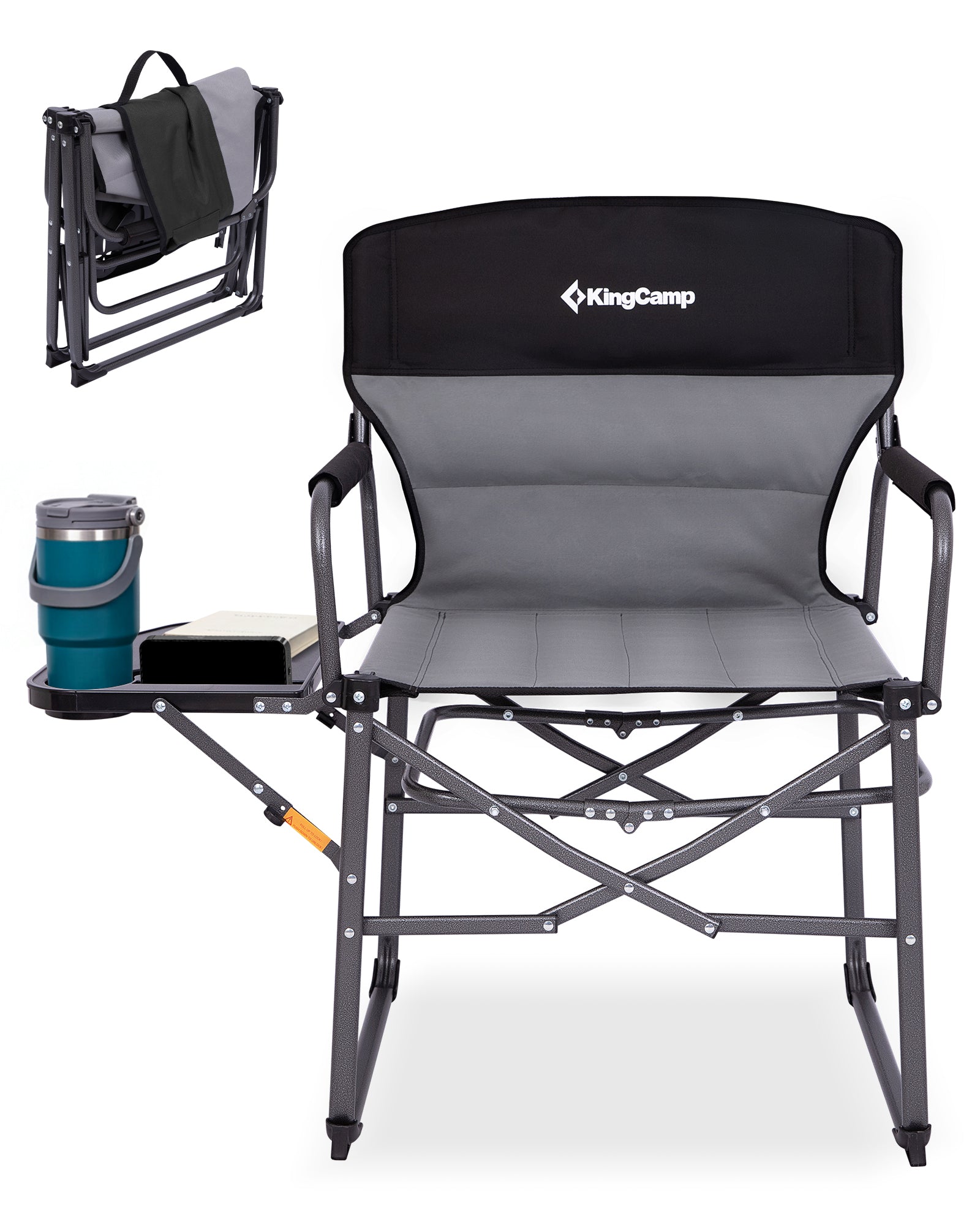 kingcamp-oversized-director-chair-with-side-table image 2