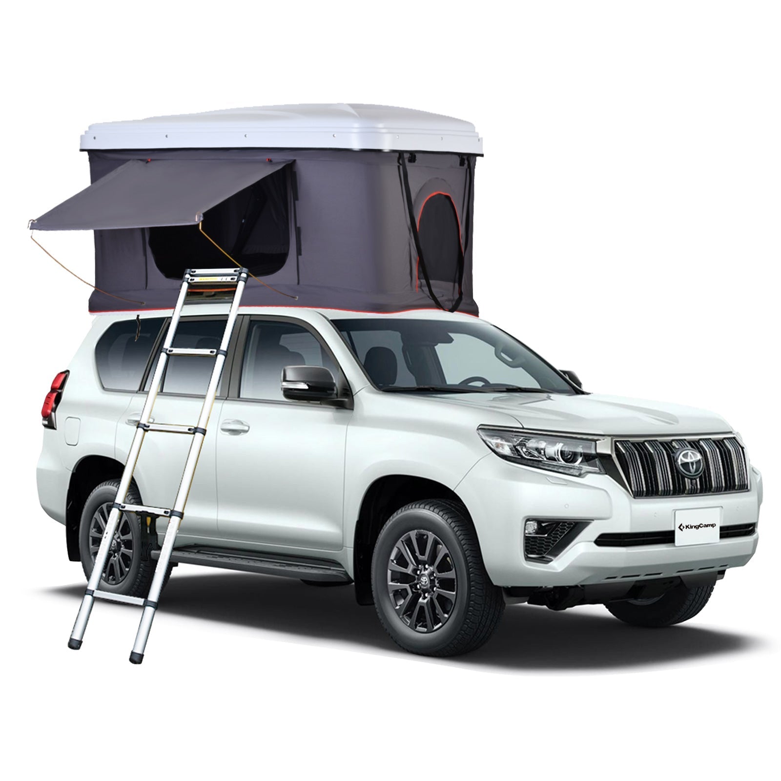 kingcamp-2-person-hard-shell-rooftop-tent-pre-assembled-with-sunshade-mesh image 6
