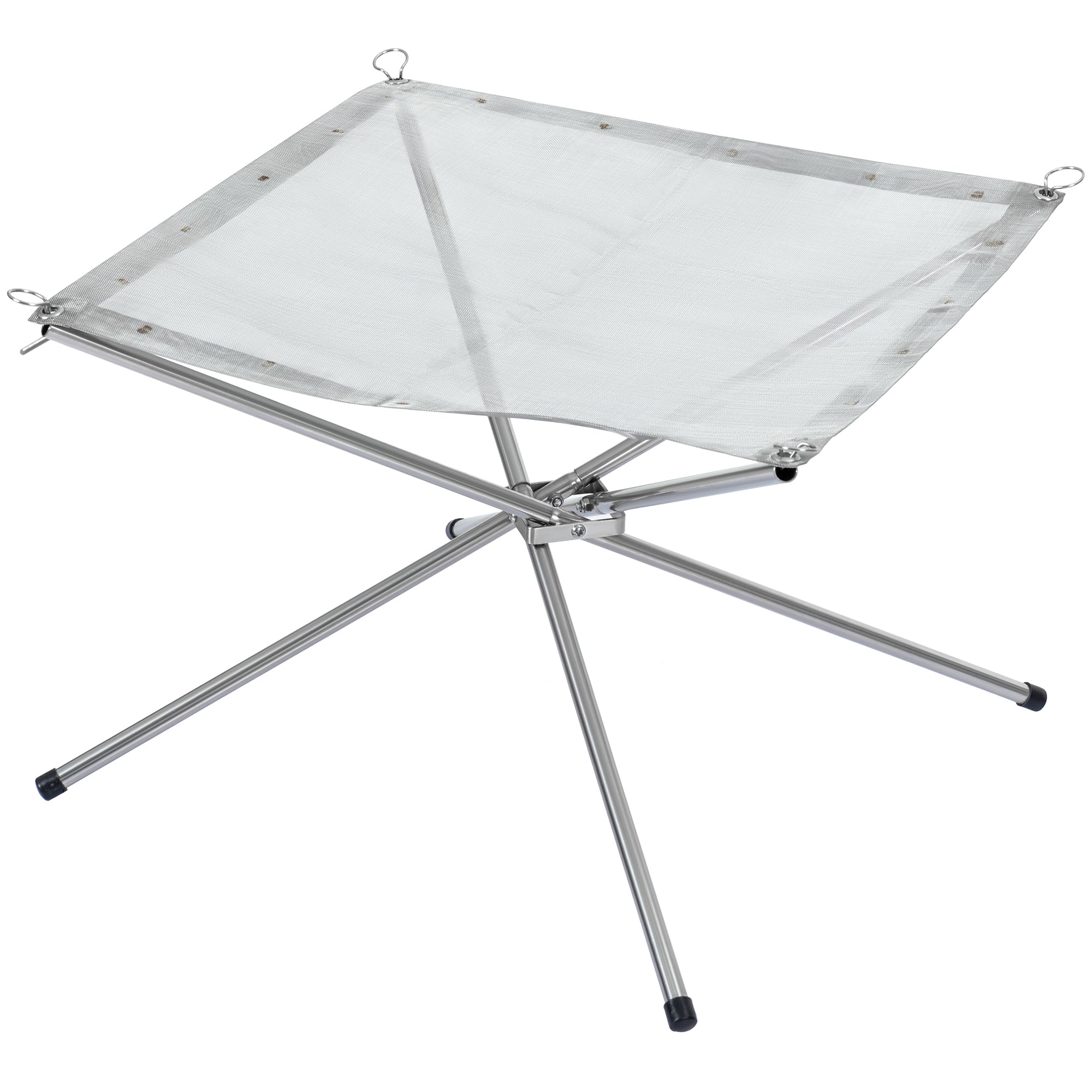 kingcamp-portable-folding-fire-pit-lightweight-stainless-steel-mesh-campfire-sto image 1