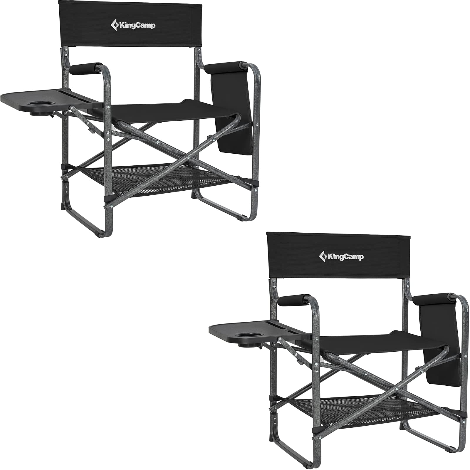 kingcamp-ash-b30-heavy-duty-director-s-chair-with-side-table-300-lbs-capacity-do image 2