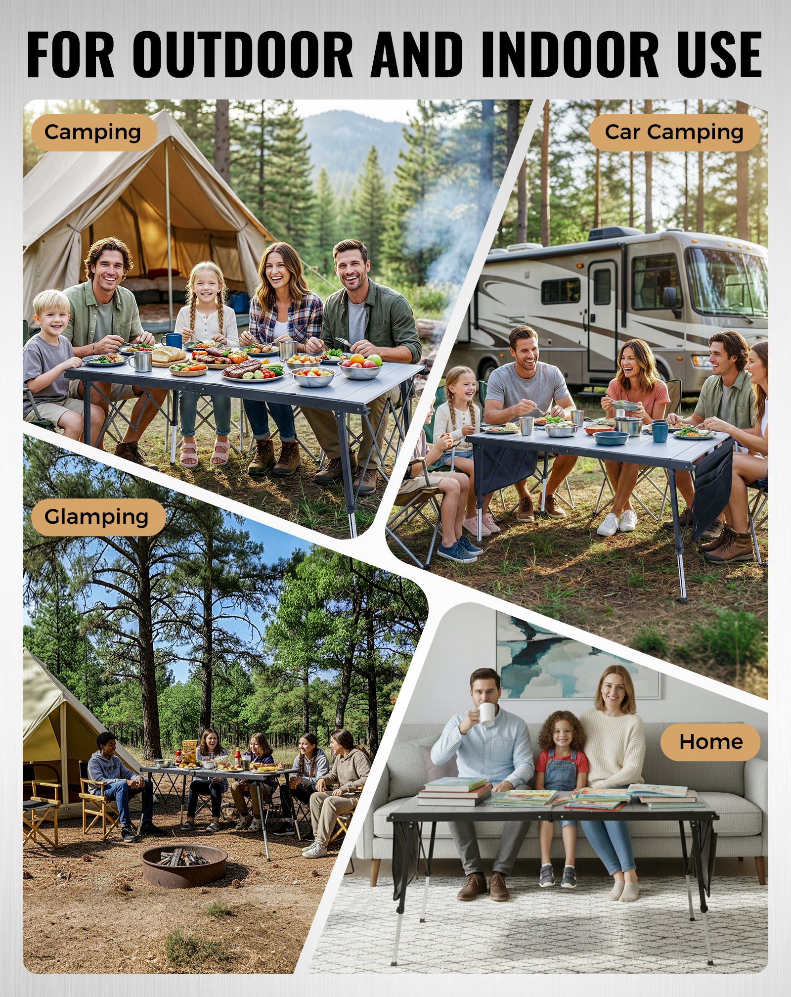 kingcamp-granite-adjustable-aluminum-camping-table-55x27-premium-foldable-dining image 3