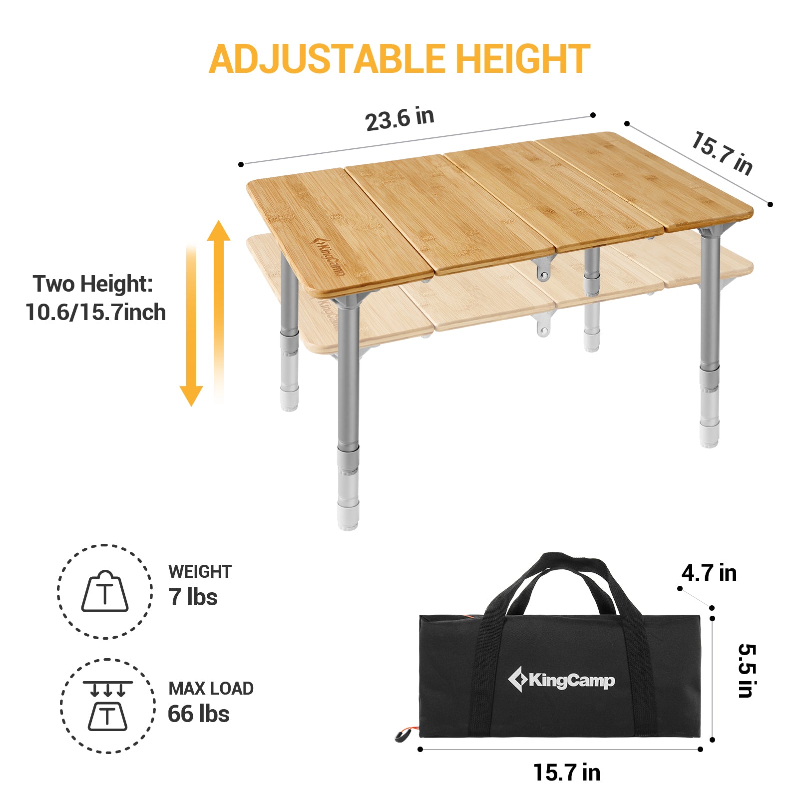 kingcamp-small-adjustable-height-4-folds-portable-bamboo-table image 5