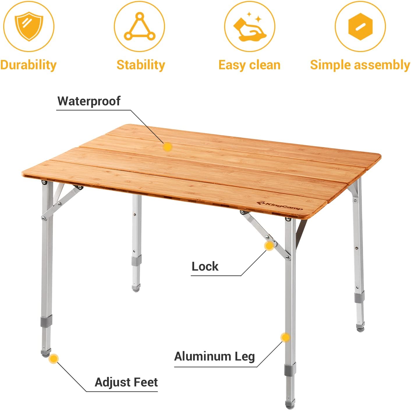 kingcamp-4-folds-portable-bamboo-table-25x19 image 4