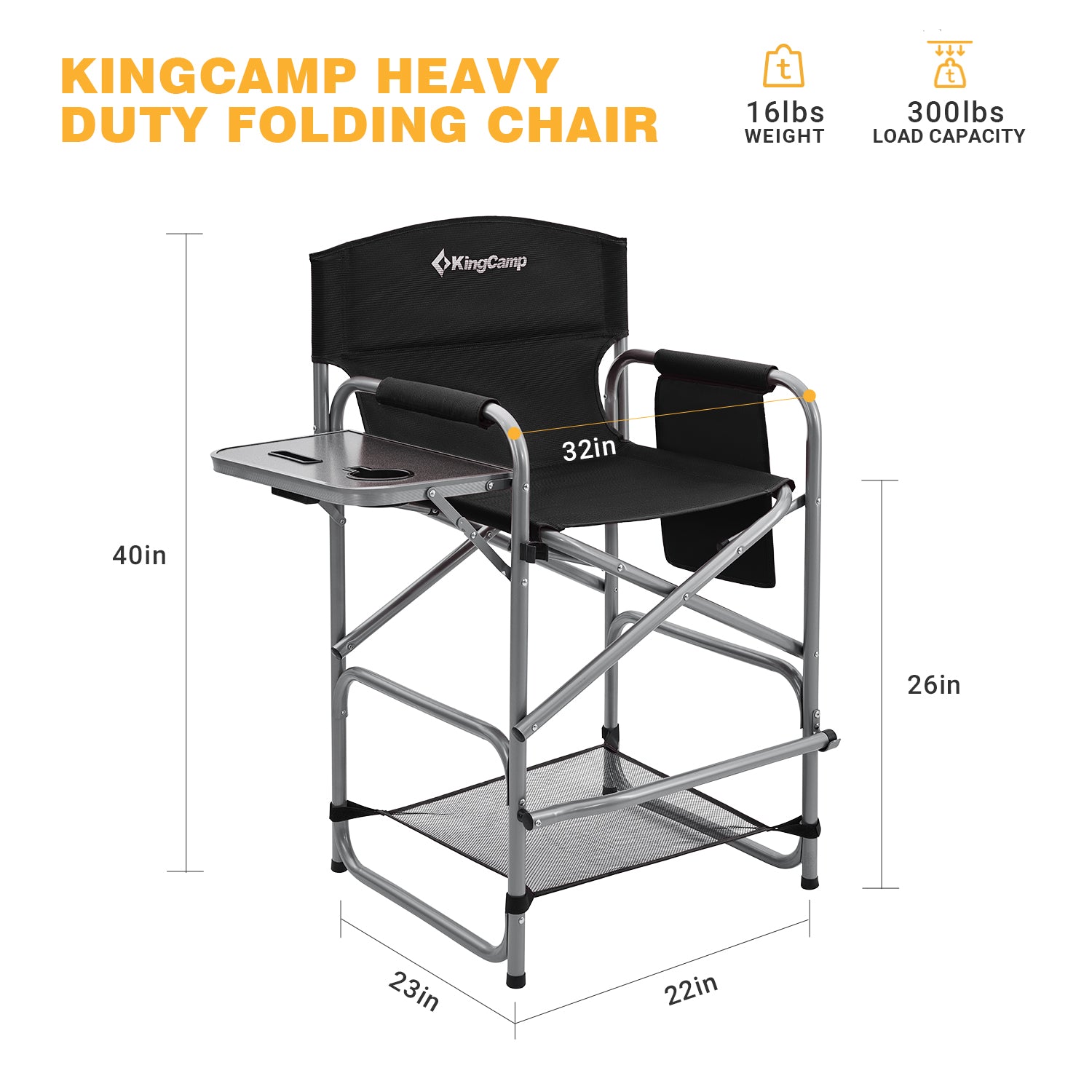 kingcamp-extra-tall-bar-height-director-chair image 2