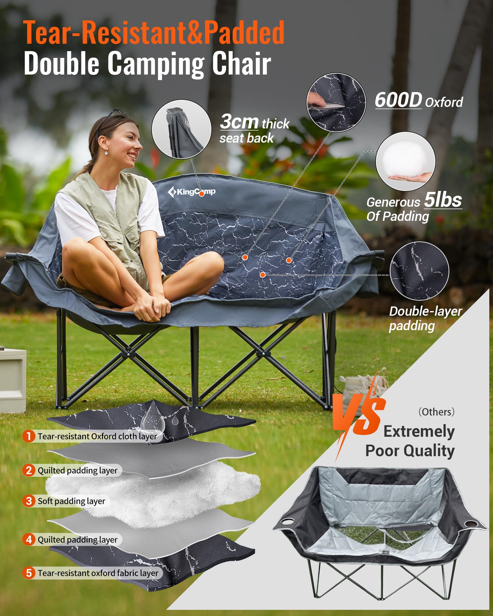 kingcamp-volcapetra-oversized-padded-double-camping-sofa image 6