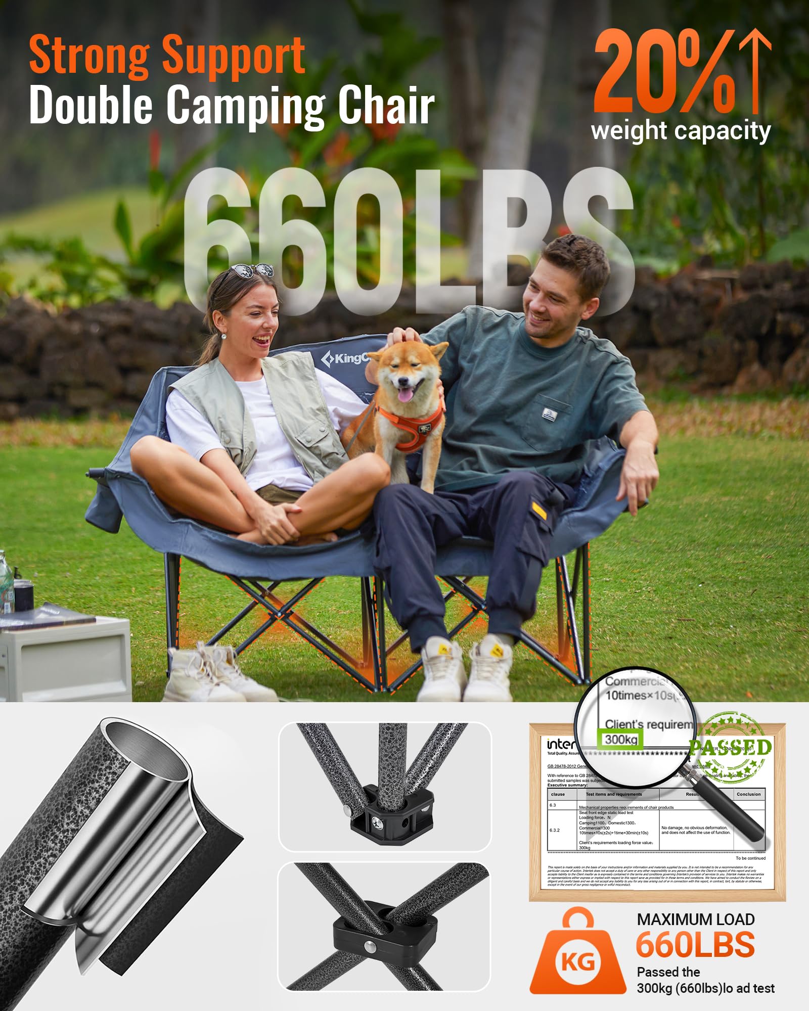 kingcamp-volcapetra-oversized-padded-double-camping-sofa image 2