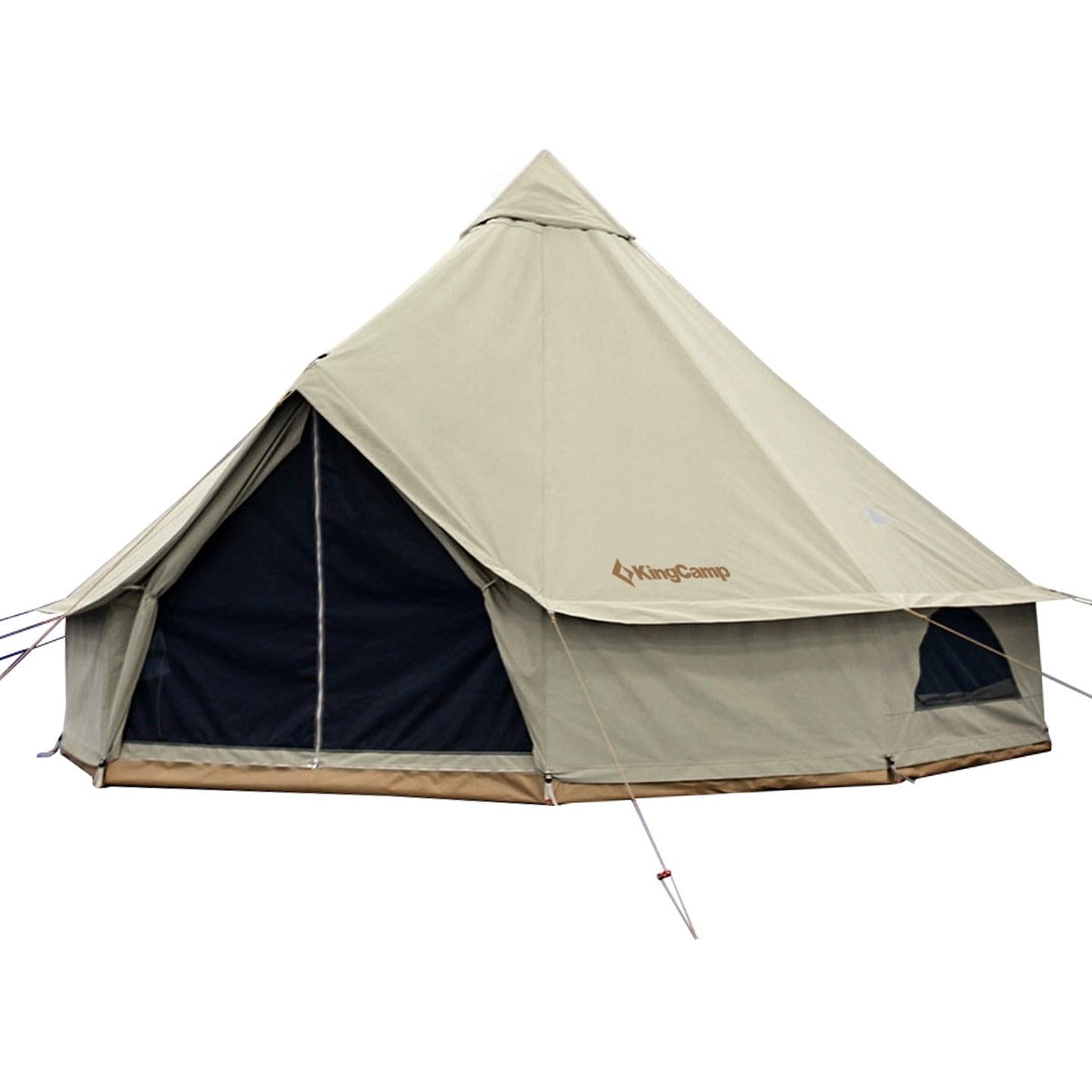 kingcamp-4-season-khan-340gsm-tc-canvas-bell-tent-13ft-16-4ft image 2