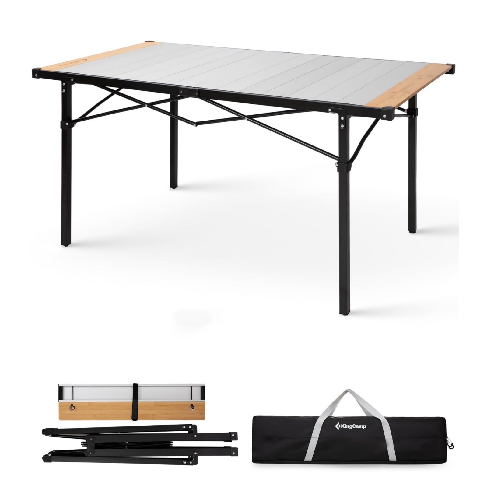 kingcamp-granite-pro-xl-folding-aluminum-table-53x27 image 1