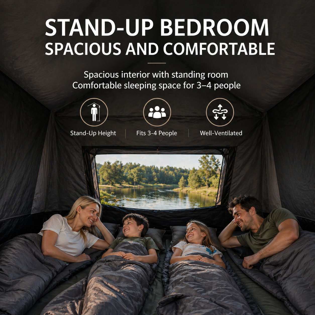 kingcamp-boundless-x3-pro-bedroom-module-zipper-connect-4-person-tent-expansion image 5
