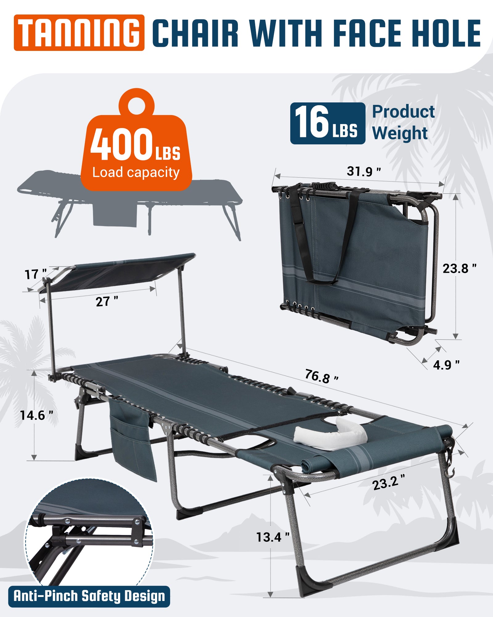 kingcamp-magnolia-b30-backpack-chaise-lounge-adjustable-canopy-face-hole-for-bea image 6