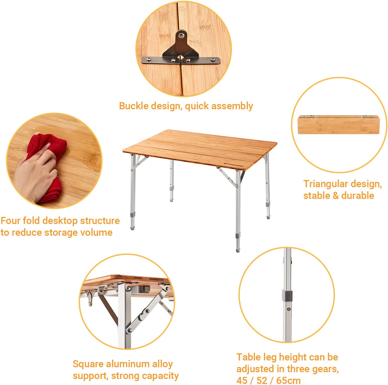 kingcamp-4-folds-portable-bamboo-table-25x19 image 5