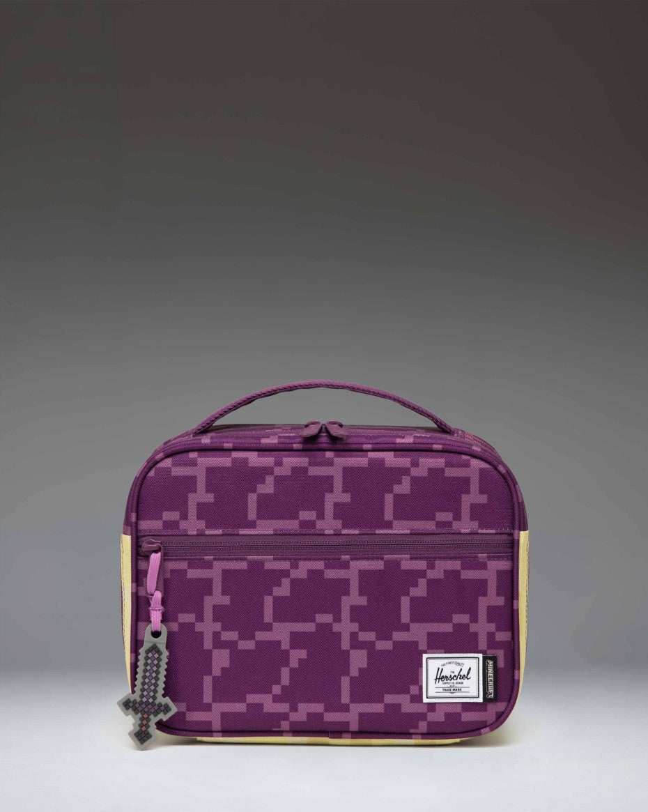 herschel-supply-minecraft-pop-quiz-lunch-box-insulated-easy-clean-front-pocket image 3