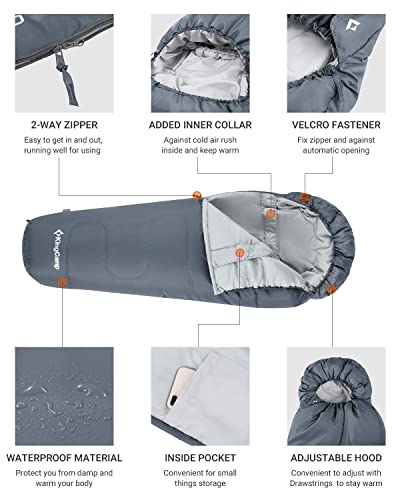 kingcamp-track-300-mummy-sleeping-bag-double-layer-3-season-warmth-for-adults image 7