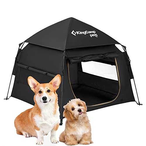 kingcamp-pets-pop-up-dog-tent-instant-setup-oversized-600d-shelter-for-medium-la image 1