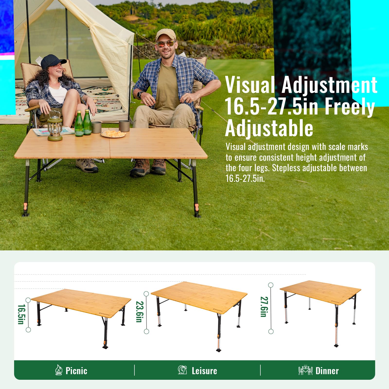 kingcamp-bamboo-folding-camping-table-pro image 6